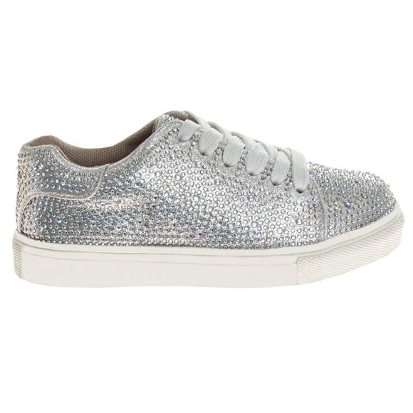 Silver Glitzy Sneakers - Picture 2 of 4